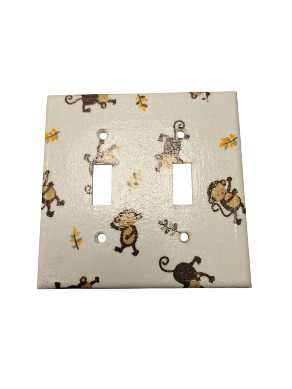 Monkey Theme Double Single Light Switch plastic Covers Jungle Decor Baby nursery
